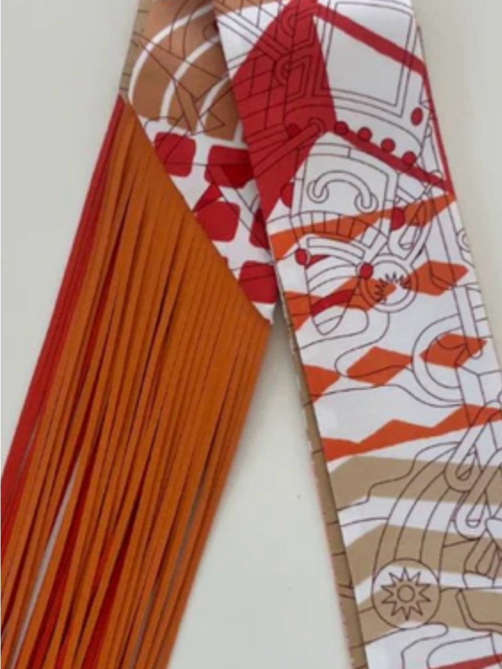 Hermès Limited Odyssey Au Bloc Twilly Fringe Scarf - Picture 5 of 5